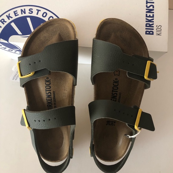 Birkenstock adjustable khaki yellow bottom sandal. Size: 39, 38, 8, 8.5,  7, 7.5 - Picture 7 of 12
